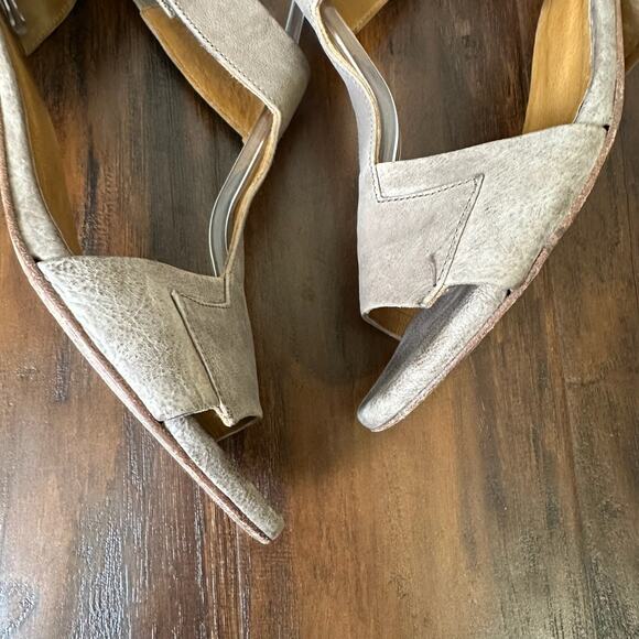 COCLICO Ollie Sandals Taupe Nubuck Leather Ankle Strap - Picture 7 of 14